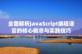 全面解析JavaScript编程语言的核心概念与实践技巧