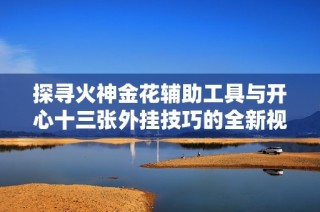 探寻火神金花辅助工具与开心十三张外挂技巧的全新视角