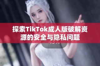 探索TikTok成人版破解资源的安全与隐私问题
