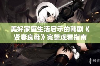 美好家庭生活启示的韩剧《贤妻良母》完整观看指南