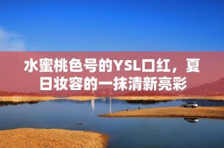 水蜜桃色号的YSL口红，夏日妆容的一抹清新亮彩