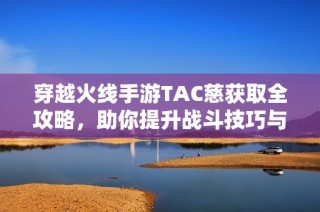穿越火线手游TAC慈获取全攻略，助你提升战斗技巧与实力