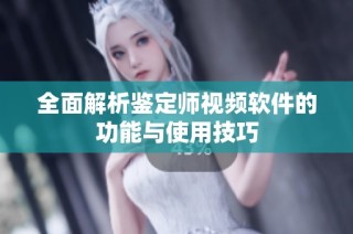 全面解析鉴定师视频软件的功能与使用技巧
