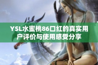 YSL水蜜桃86口红的真实用户评价与使用感受分享