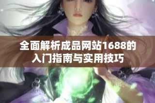 全面解析成品网站1688的入门指南与实用技巧