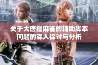 关于大唐撸麻雀的辅助脚本问题的深入探讨与分析