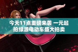 今天11点重磅来袭 一元起拍绿源电动车盛大拍卖