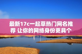 最新17c一起草热门网名推荐 让你的网络身份更具个性
