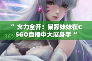 ”火力全开！暴躁妹妹在CSGO直播中大展身手“