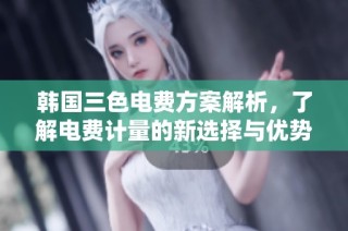 韩国三色电费方案解析，了解电费计量的新选择与优势