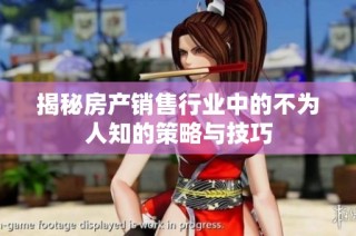 揭秘房产销售行业中的不为人知的策略与技巧