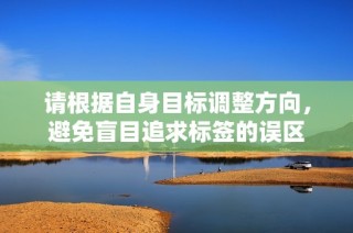 请根据自身目标调整方向，避免盲目追求标签的误区