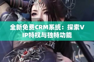 全新免费CRM系统：探索VIP特权与独特功能