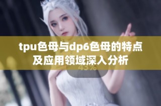 tpu色母与dp6色母的特点及应用领域深入分析