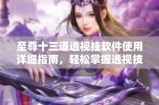 至尊十三道透视挂软件使用详细指南，轻松掌握透视技巧