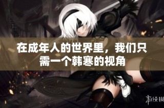 在成年人的世界里，我们只需一个韩寒的视角
