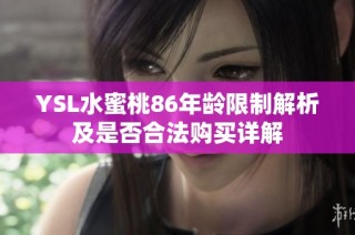 YSL水蜜桃86年龄限制解析及是否合法购买详解