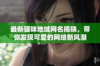 最新猫咪地域网名揭晓，带你发现可爱的网络新风潮