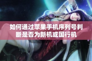 如何通过苹果手机序列号判断是否为新机或国行机
