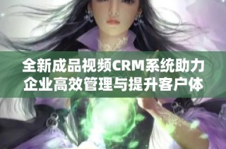 全新成品视频CRM系统助力企业高效管理与提升客户体验