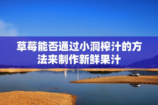 草莓能否通过小洞榨汁的方法来制作新鲜果汁