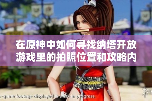 在原神中如何寻找纳塔开放游戏里的拍照位置和攻略内容