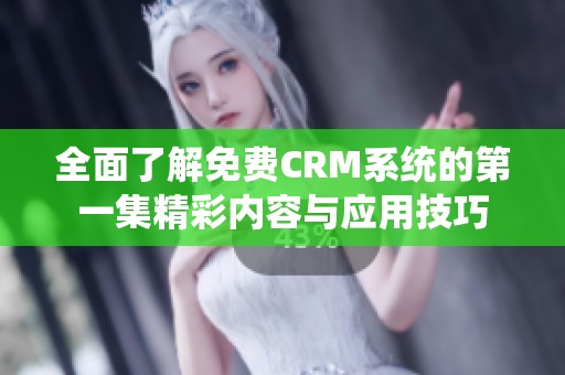 全面了解免费CRM系统的第一集精彩内容与应用技巧