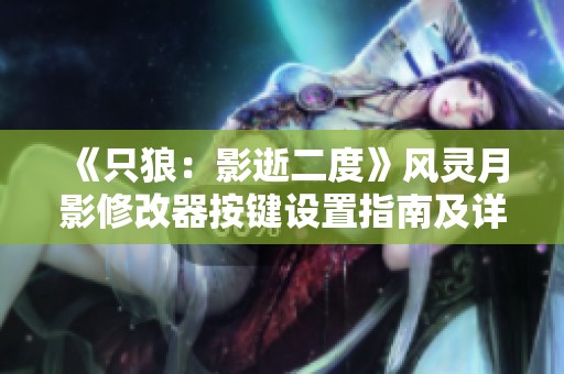 《只狼：影逝二度》风灵月影修改器按键设置指南及详细介绍