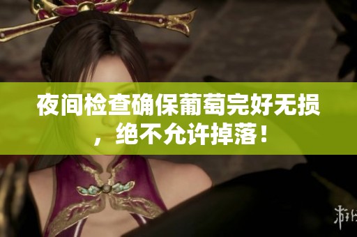 夜间检查确保葡萄完好无损，绝不允许掉落！
