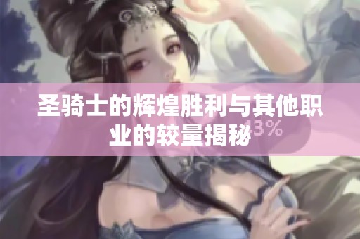 圣骑士的辉煌胜利与其他职业的较量揭秘