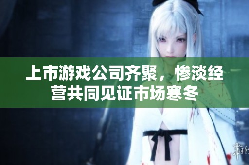 上市游戏公司齐聚，惨淡经营共同见证市场寒冬