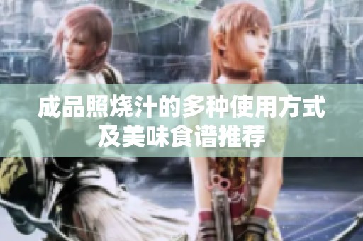 成品照烧汁的多种使用方式及美味食谱推荐