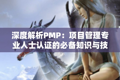 深度解析PMP：项目管理专业人士认证的必备知识与技能