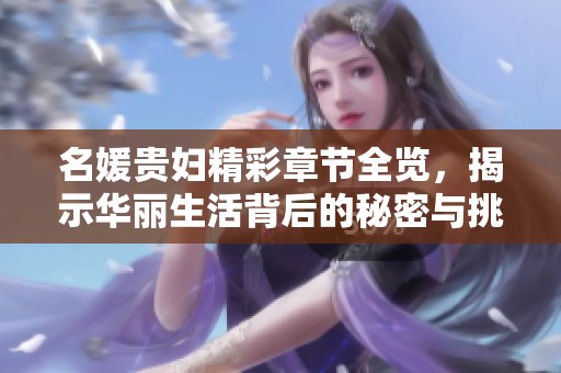 名媛贵妇精彩章节全览，揭示华丽生活背后的秘密与挑战