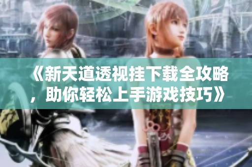 《新天道透视挂下载全攻略，助你轻松上手游戏技巧》