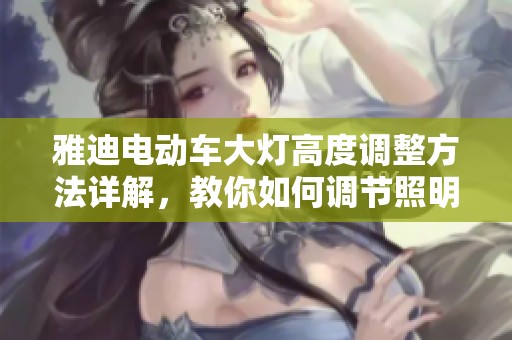 雅迪电动车大灯高度调整方法详解，教你如何调节照明角度