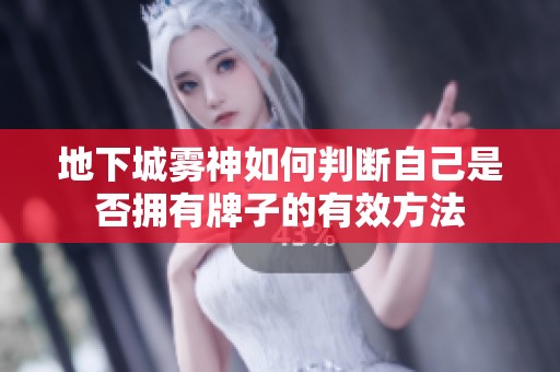 地下城雾神如何判断自己是否拥有牌子的有效方法