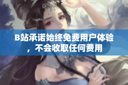 B站承诺始终免费用户体验，不会收取任何费用