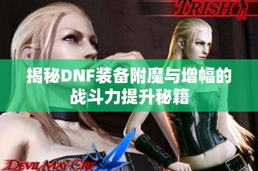 揭秘DNF装备附魔与增幅的战斗力提升秘籍