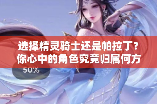 选择精灵骑士还是帕拉丁？你心中的角色究竟归属何方？
