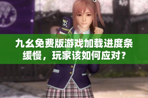 九幺免费版游戏加载进度条缓慢，玩家该如何应对？