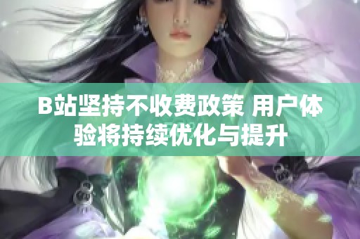 B站坚持不收费政策 用户体验将持续优化与提升