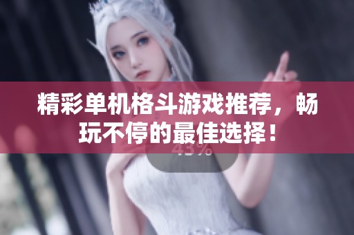 精彩单机格斗游戏推荐，畅玩不停的最佳选择！