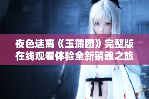 夜色迷离《玉蒲团》完整版在线观看体验全新销魂之旅