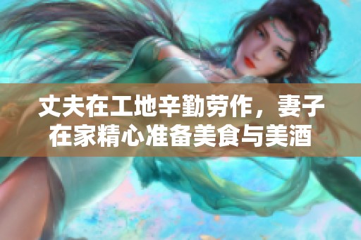 丈夫在工地辛勤劳作，妻子在家精心准备美食与美酒