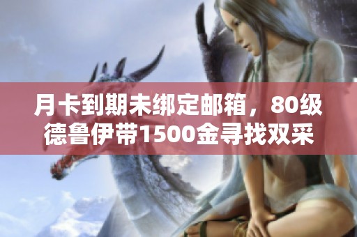 月卡到期未绑定邮箱，80级德鲁伊带1500金寻找双采大鸟新机会