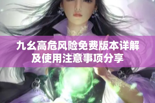 九幺高危风险免费版本详解及使用注意事项分享