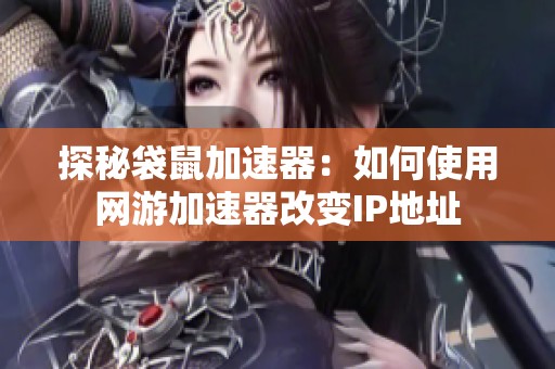 探秘袋鼠加速器：如何使用网游加速器改变IP地址