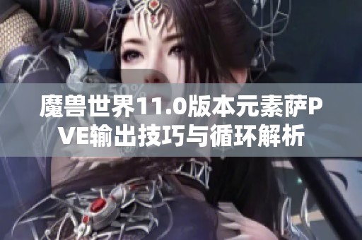 魔兽世界11.0版本元素萨PVE输出技巧与循环解析