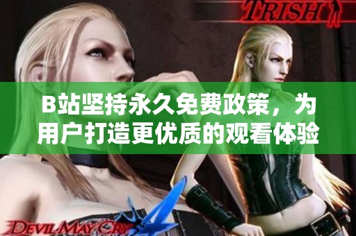 B站坚持永久免费政策，为用户打造更优质的观看体验